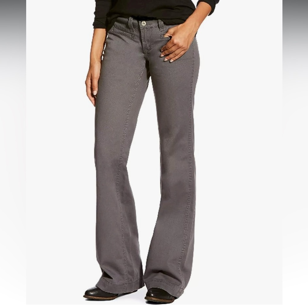 Ariat Gray Ella Trouser Twill Pants - 25